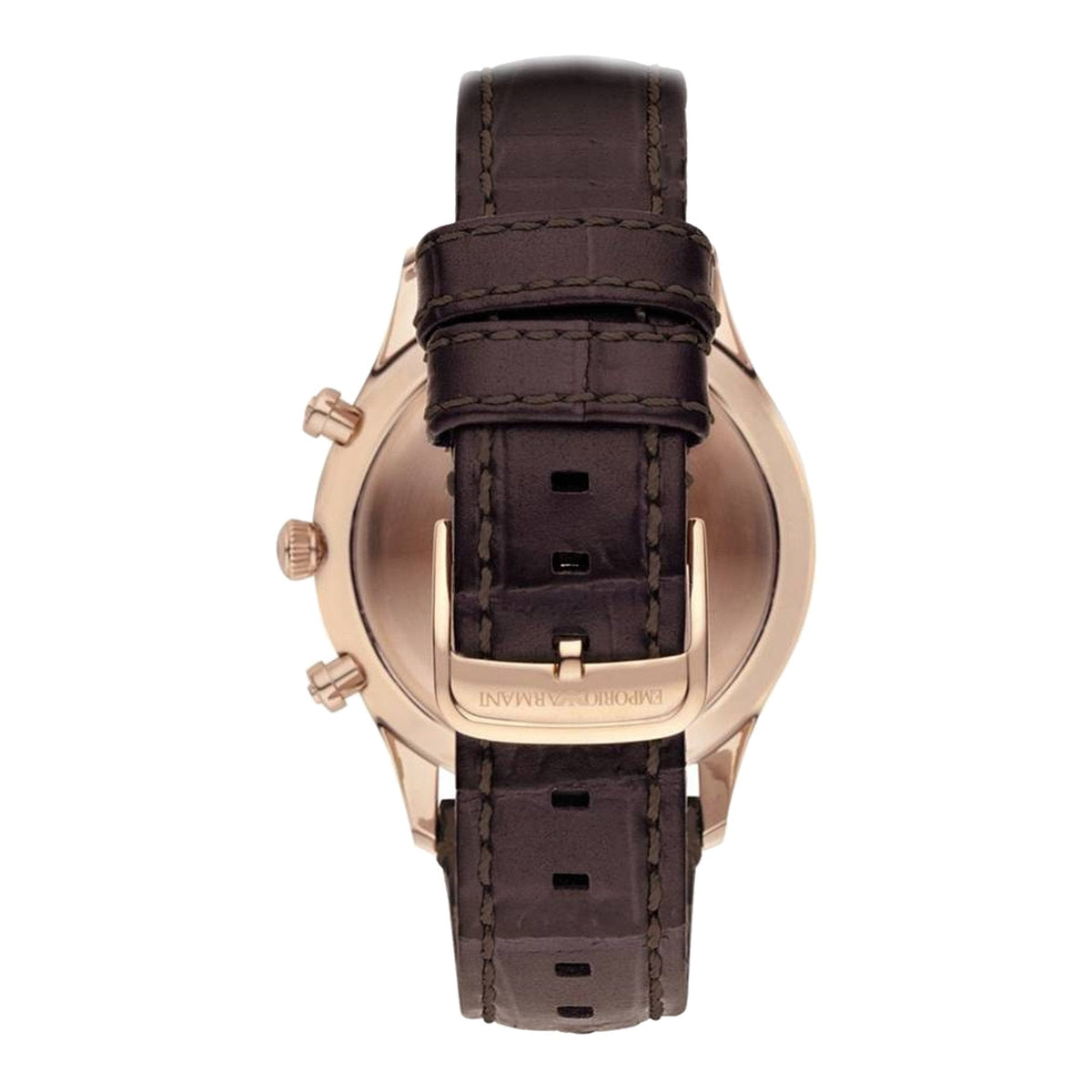 Shop Authentic Emporio Armani Meccanico White Skeleton Dial Brown Leather Strap Watch For Men - AR60005 - Luxxuri