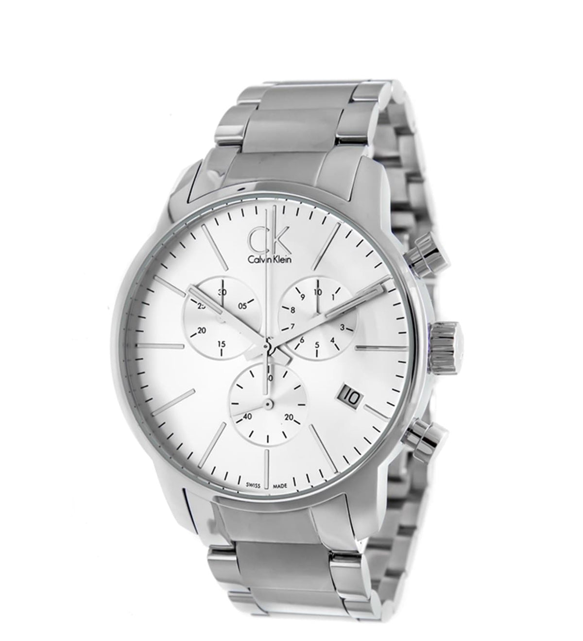 Shop Authentic Calvin Klein City White Dial Silver Steel Strap Watch for Men - K2G27146 - Luxxuri