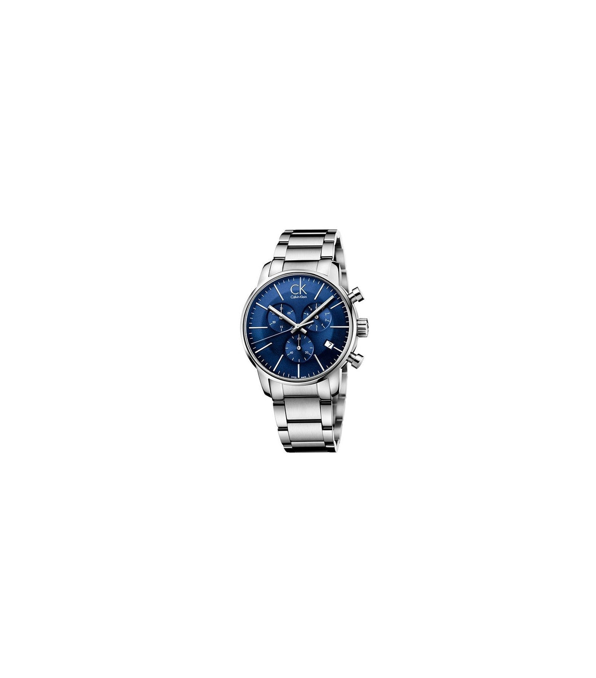 Shop Authentic Calvin Klein City Chronograph Blue Dial Silver Steel Strap Watch for Men - K2G2714N - Luxxuri