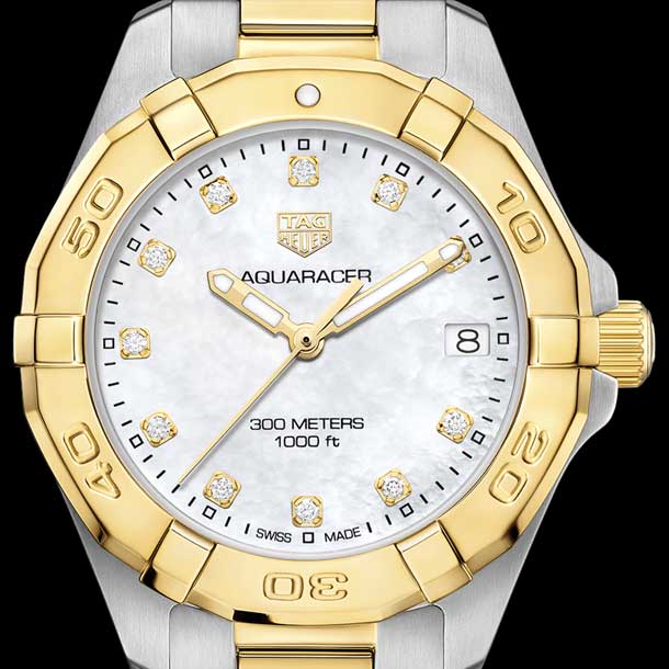 Shop Authentic Tag Heuer Aquaracer White Mother of Pearl Dial Watch for Women - WBD1322.BB0320 - Luxxuri