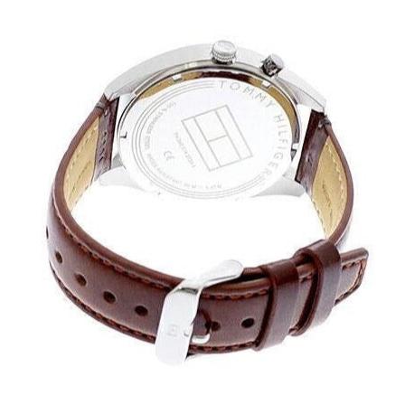 Shop Authentic Tommy Hilfiger Deacon White Dial Brown Leather Strap Watch for Men - 1791550 - Luxxuri