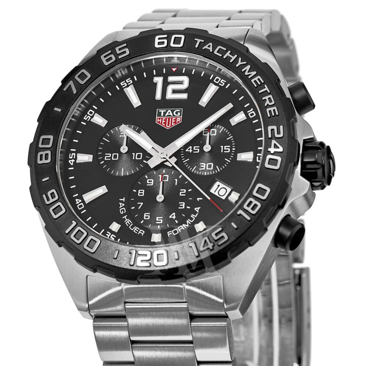 Shop Authentic Tag Heuer Formula 1 Chronograph Black Dial Silver Steel Strap Watch for Men - CAZ1010.BA0842 - Luxxuri
