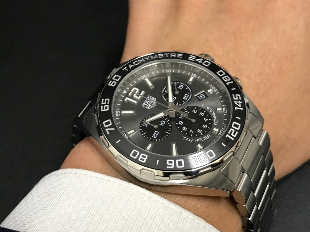 Shop Authentic Tag Heuer Formula 1 Anthracite Dial Silver Steel Strap Watch for Men - CAZ1011.BA0842 - Luxxuri