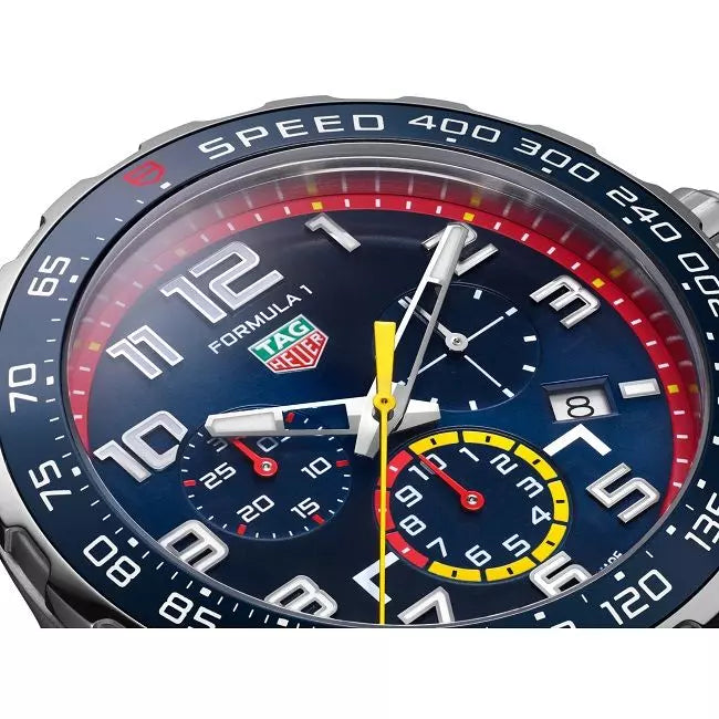 Shop Authentic Tag Heuer Formula 1 x Red Bull Racing Chronograph Blue Dial Silver Steel Strap Watch for Men - CAZ101AL.BA0842 - Luxxuri