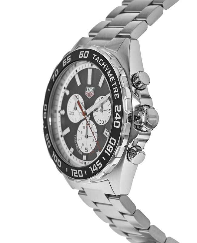 Shop Authentic Tag Heuer Formula 1 Chronograph Black Dial Silver Steel Strap Watch for Men - CAZ101E.BA0842 - Luxxuri