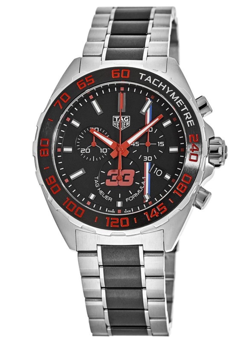 Tag Heuer Formula 1 Max Verstappen Limited Edition Grey Dial Two Tone Steel Strap Watch for Men - CAZ101U.BA0843