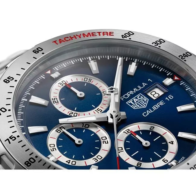 Shop Authentic Tag Heuer Formula 1 Automatic Chronograph Blue Dial Silver Strap Watch for Men - CAZ2015.BA0876 - Luxxuri