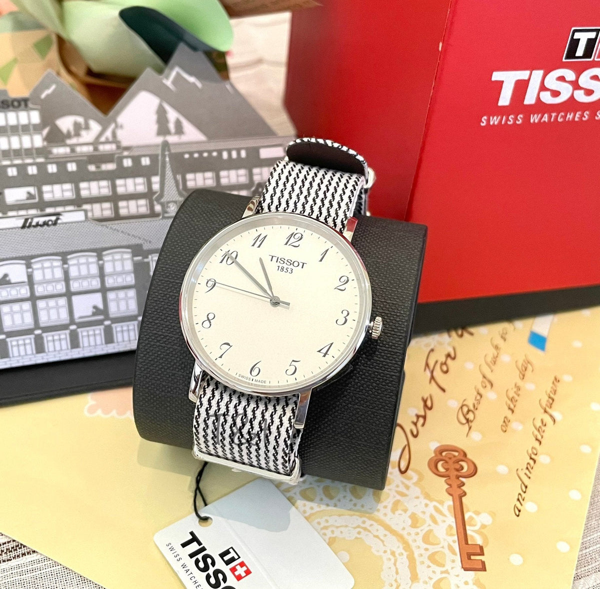 Shop Authentic Tissot T Classic Everytime Medium White Dial Two Tone NATO Strap Watch for Women - T109.410.18.032.00 - Luxxuri