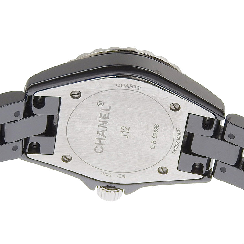 Shop Authentic Chanel J12 Diamonds Black Dial Black Steel Strap Watch for Women - J12 H2569 - Luxxuri