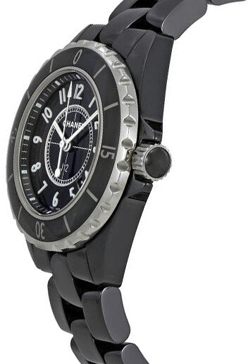Shop Authentic Chanel J12 Quartz Ceramic Black Dial Black Steel Strap Watch for Women - J12 H0682 - Luxxuri