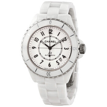 Shop Authentic Chanel J12 Quartz Diamonds White Dial White Steel Strap Watch for Women - J12 H5703 - Luxxuri