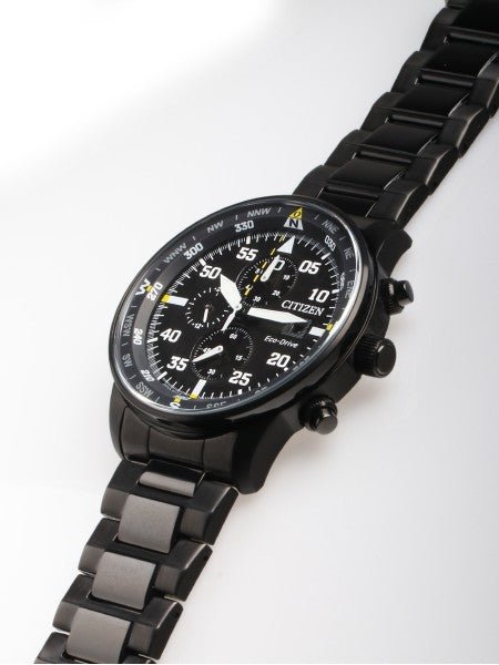 Shop Authentic Citizen Sports Eco Drive Black Dial Black Steel Strap Watch For Men - CA0695-84E - Luxxuri