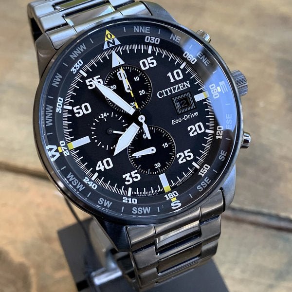 Shop Authentic Citizen Sports Eco Drive Black Dial Black Steel Strap Watch For Men - CA0695-84E - Luxxuri