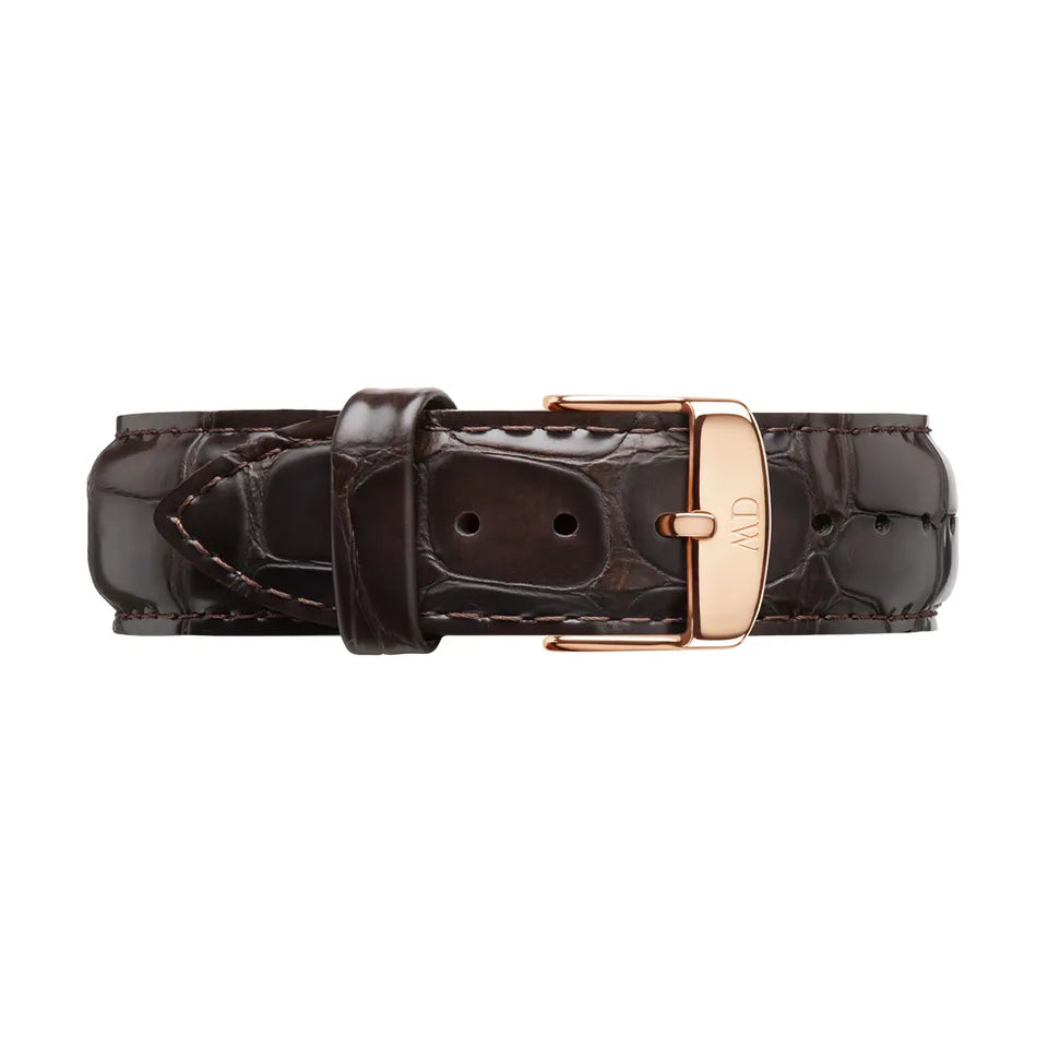 Shop Authentic Daniel Wellington Classic York White Dial Brown Leather Strap Watch For Men - DW00100011 - Luxxuri