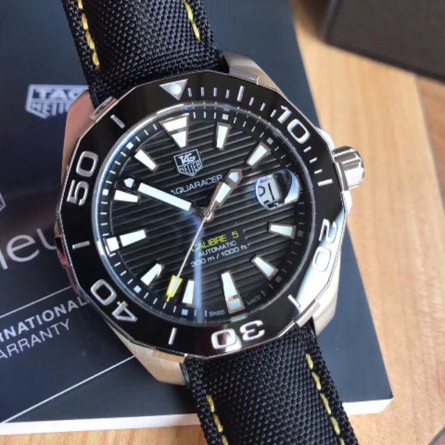 Shop Authentic Tag Heuer Aquaracer Black Dial Watch for Men - WAY211A.FC6362 - Luxxuri