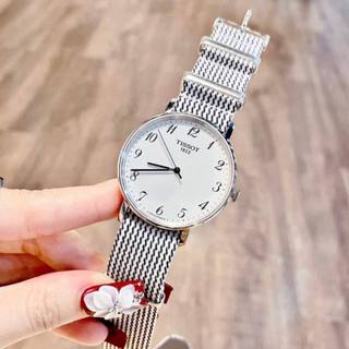 Shop Authentic Tissot T Classic Everytime Medium White Dial Two Tone NATO Strap Watch for Women - T109.410.18.032.00 - Luxxuri