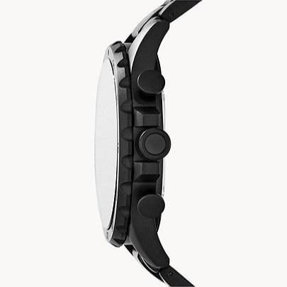 Fossil Nate Chronograph Black Dial Black Steel Strap Watch for Men - JR1401