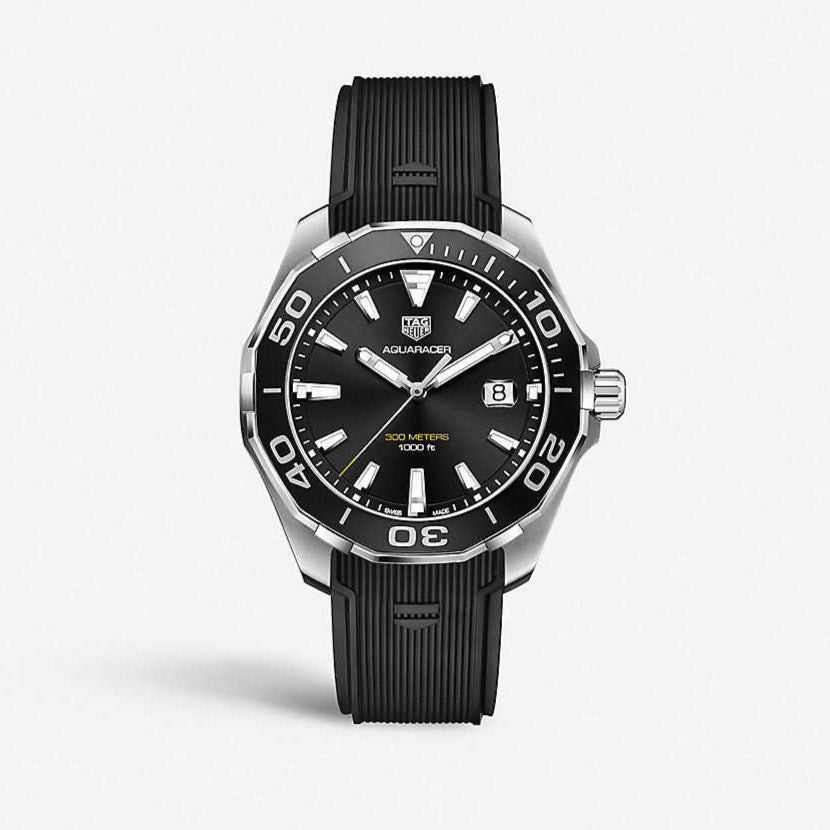 Shop Authentic Tag Heuer Aquaracer Black Dial Watch for Men - WAY101A.FT6141 - Luxxuri