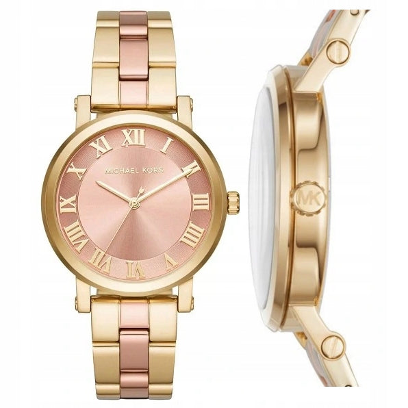 Shop Authentic Michael Kors Norie Gold Dial Two Tone Steel Strap Watch for Women - MK3586 - Luxxuri