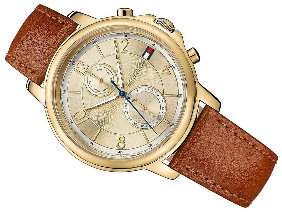 Shop Authentic Tommy Hilfiger Claudia Rose Gold Dial Brown Leather Strap Watch for Women - 1781818 - Luxxuri
