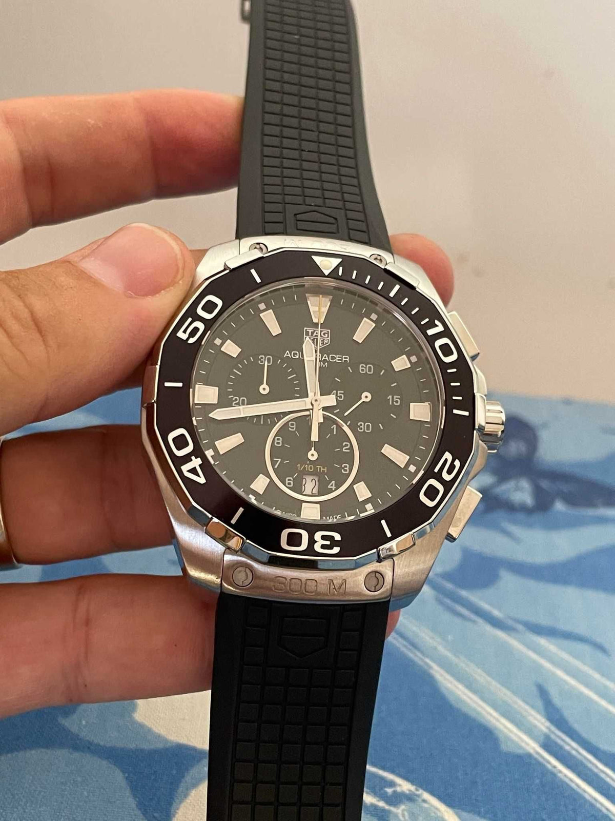 Shop Authentic Tag Heuer Aquaracer Black Dial Watch for Men - CAY111A.FT6041 - Luxxuri