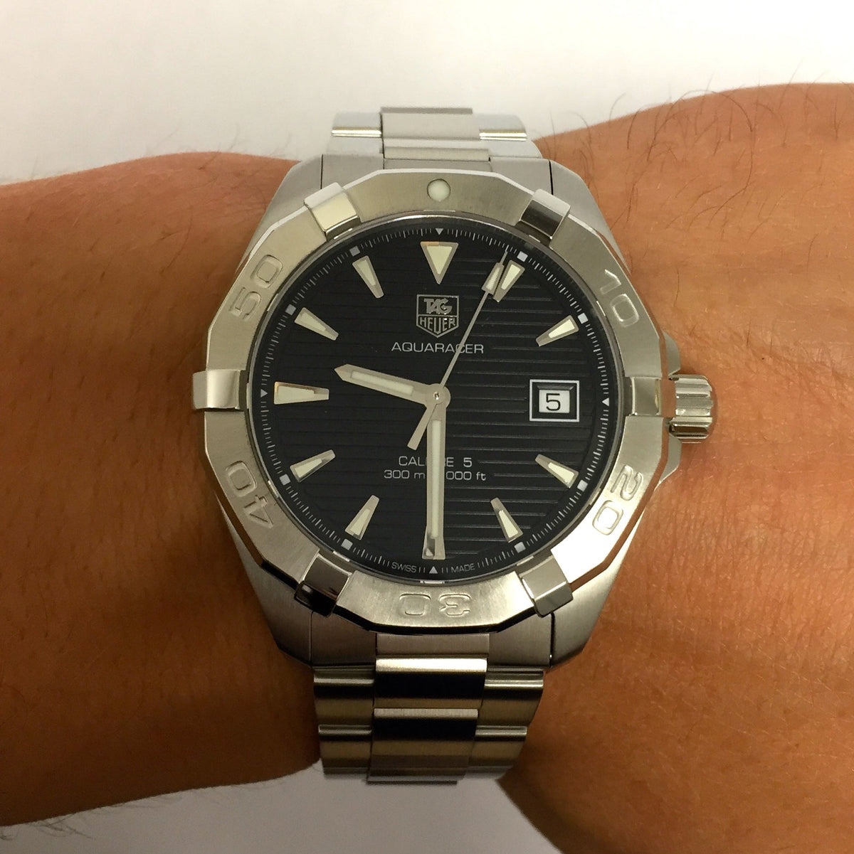 Shop Authentic Tag Heuer Aquaracer Black Dial Watch for Men - WAY2110.BA0928 - Luxxuri