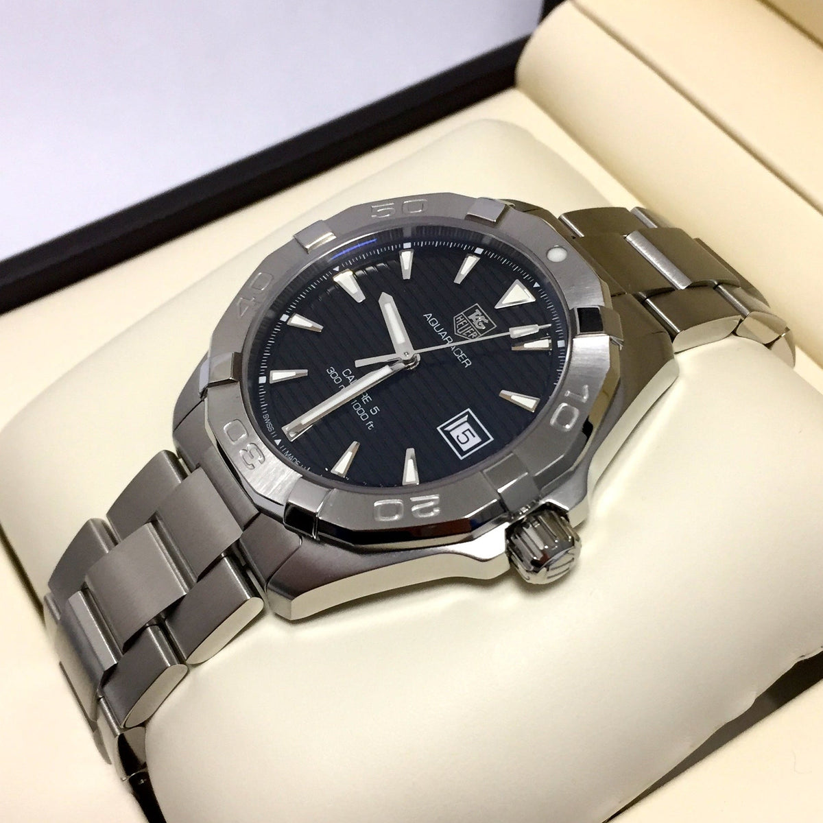 Shop Authentic Tag Heuer Aquaracer Black Dial Watch for Men - WAY2110.BA0928 - Luxxuri