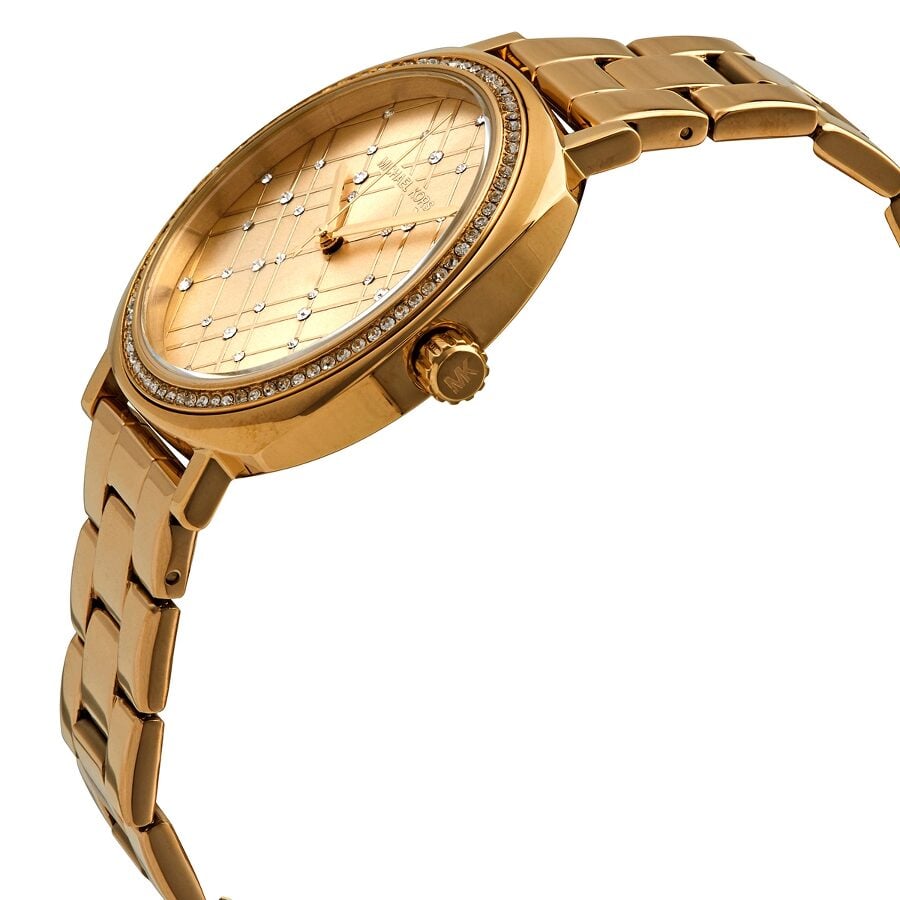 Shop Authentic Michael Kors Nia Quartz Gold Dial Gold Steel Strap Watch For Women - MK3989 - Luxxuri