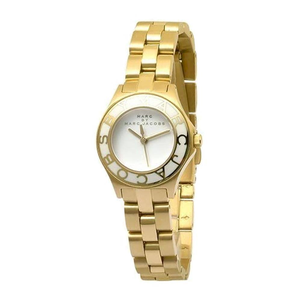 Shop Authentic Marc Jacobs Amy White Dial Gold Steel Strap Watch for Women - MBM3051 - Luxxuri