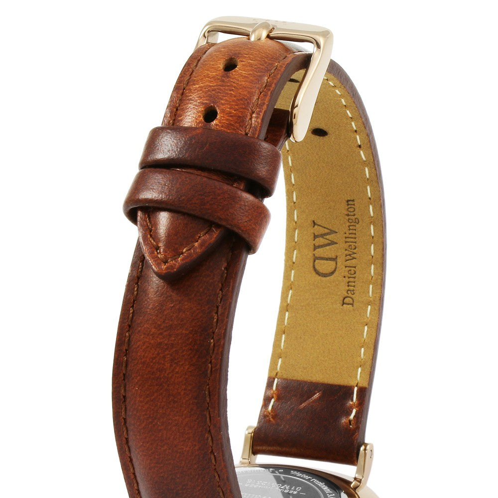Shop Authentic Daniel Wellington Petite St Mawes Black Dial Brown Leather Strap Watch For Women - DW00100169 - Luxxuri