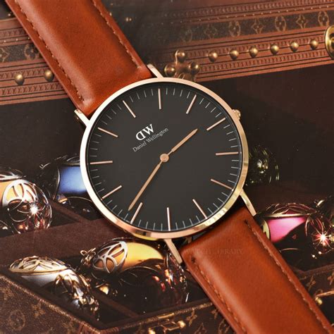 Shop Authentic Daniel Wellington Classic St Mawes Black Dial Brown Leather Strap Watch For Men - DW00100124 - Luxxuri