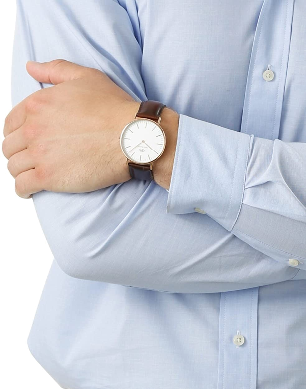 Shop Authentic Daniel Wellington Classic Bristol White Dial Brown Leather Strap Watch For Men - DW00100009 - Luxxuri