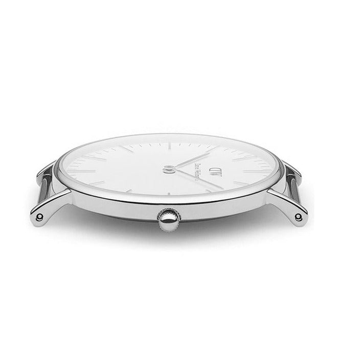 Shop Authentic Daniel Wellington Classic Bristol White Dial Brown Leather Strap Watch For Women - DW00100056 - Luxxuri