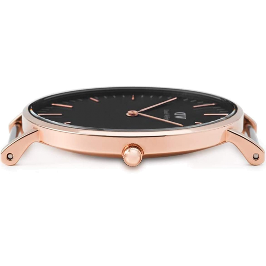 Shop Authentic Daniel Wellington Classic Reading Black Dial Black Leather Strap Watch For Men - DW00100129 - Luxxuri