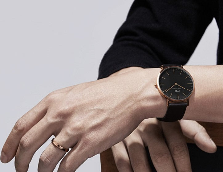 Shop Authentic Daniel Wellington Classic Reading Black Dial Black Leather Strap Watch For Men - DW00100129 - Luxxuri