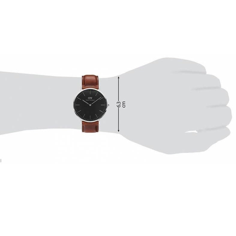 Shop Authentic Daniel Wellington Classic St Mawes Black Dial Brown Leather Strap Watch For Men - DW00100130 - Luxxuri