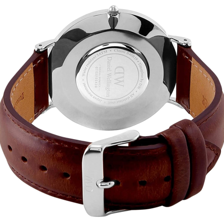 Shop Authentic Daniel Wellington Classic St Mawes Black Dial Brown Leather Strap Watch For Men - DW00100130 - Luxxuri