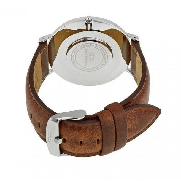 Shop Authentic Daniel Wellington Classic St Mawes White Dial Brown Leather Strap Watch For Men - DW00100021 - Luxxuri