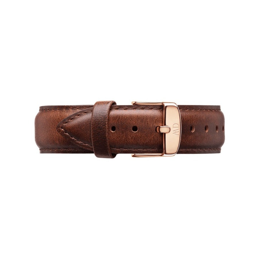 Shop Authentic Daniel Wellington Classic Bristol White Dial Brown Leather Strap Watch For Women - DW00100039 - Luxxuri