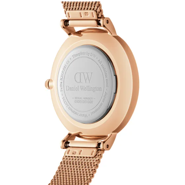 Shop Authentic Daniel Wellington Petite Melrose Brown Dial Rose Gold Mesh Strap Watch For Women - DW00100477 - Luxxuri
