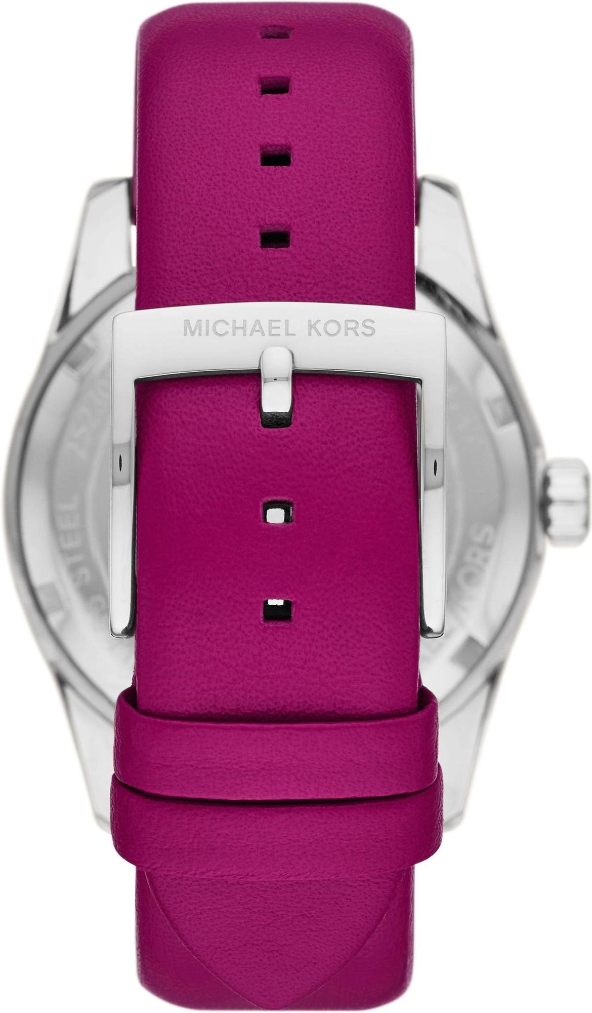 Shop Authentic Michael Kors Lexington Quartz Fuchsia Dial Fuchsia Leather Strap Watch For Women - MK4749 - Luxxuri
