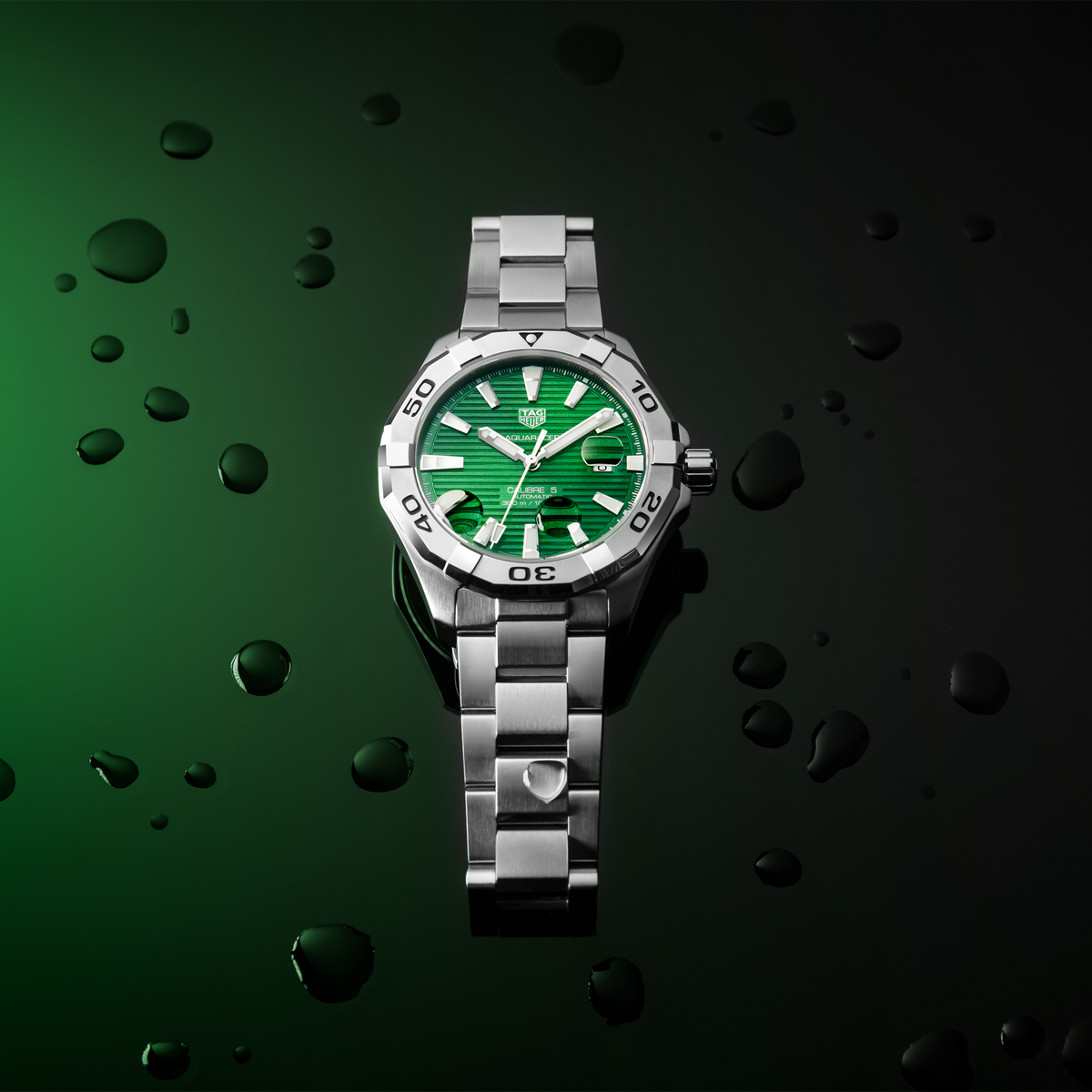 Shop Authentic Tag Heuer Aquaracer Green Dial Watch for Men - WAY2015.BA0927 - Luxxuri