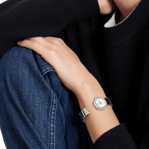 Shop Authentic Dior Gem Dior Mother of Pearl Diamonds White Dial White Leather Strap Watch for Women - CD18111X1006 - Luxxuri