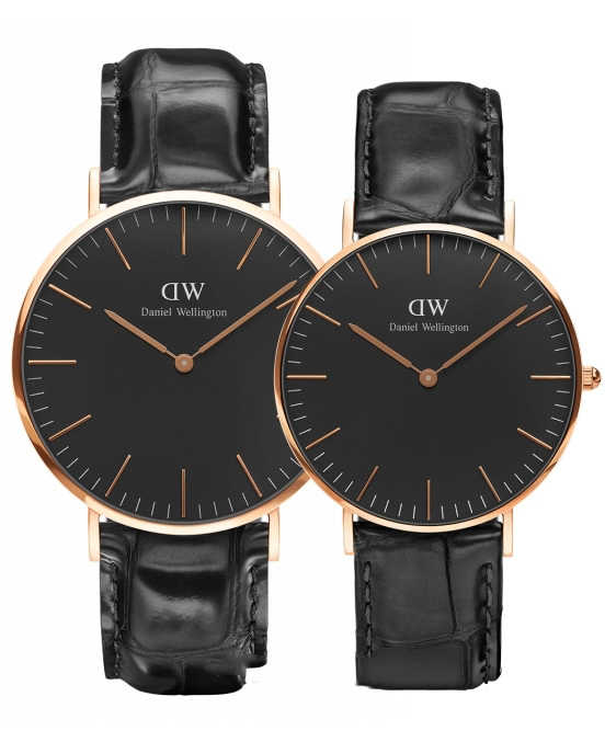Shop Authentic Daniel Wellington Classic Reading Black Dial Black Leather Strap Watch For Men - DW00100129 - Luxxuri