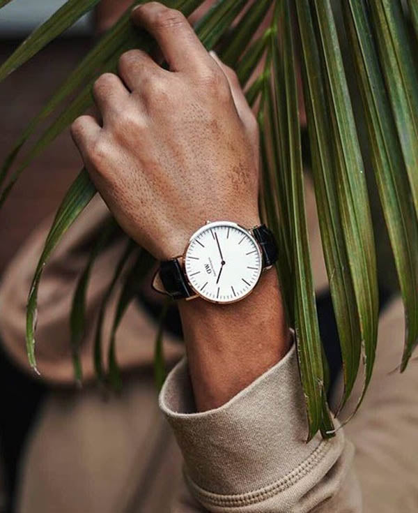 Shop Authentic Daniel Wellington Classic Reading White Dial Black Leather Strap Watch For Men - DW00100014 - Luxxuri