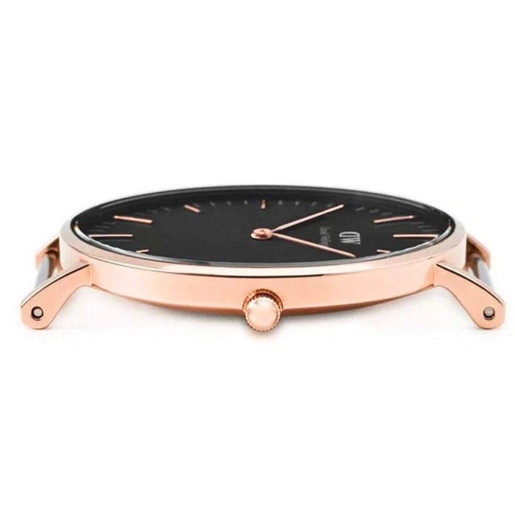 Shop Authentic Daniel Wellington Classic Bristol Black Dial Brown Leather Strap Watch for Men - DW00100137 - Luxxuri