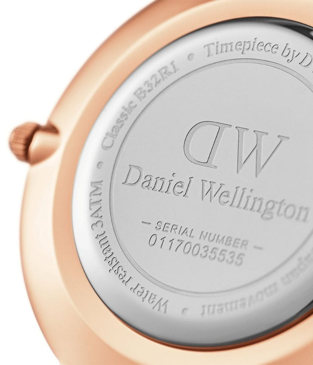 Shop Authentic Daniel Wellington Classic Petite Dover Black Dial White NATO Strap Watch For Women - DW00100312 - Luxxuri