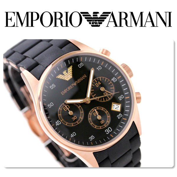 Shop Authentic Emporio Armani Sportivo Black Dial Black Steel Strap Watch For Men - AR5905 - Luxxuri