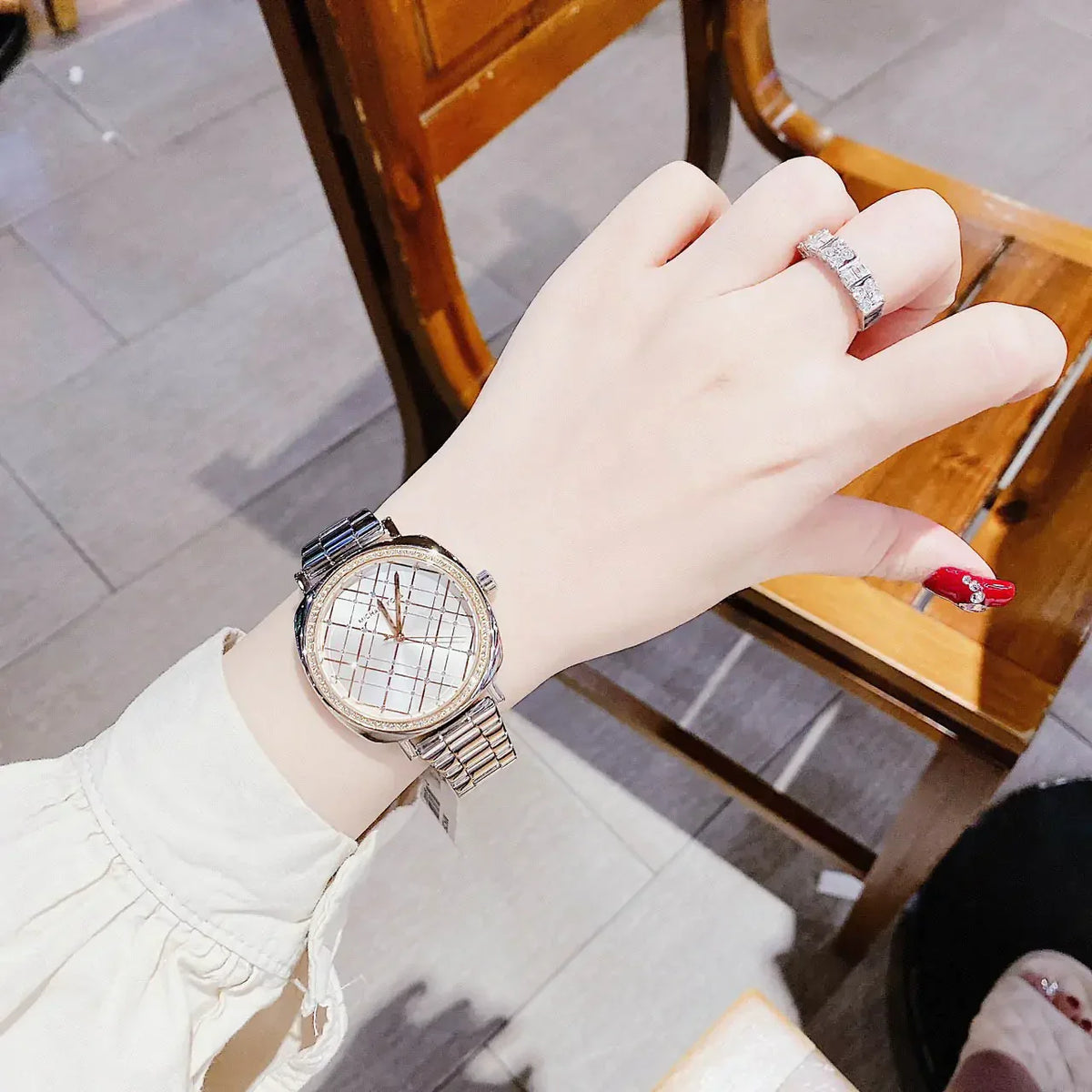 Shop Authentic Michael Kors Nia Quartz Silver Dial Silver Steel Strap Watch For Women - MK3988 - Luxxuri