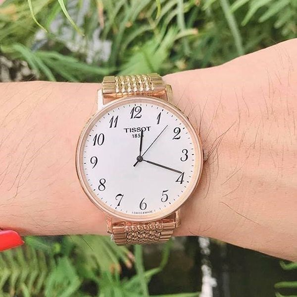 Shop Authentic Tissot T Classic Everytime White Dial Rose Gold Mesh Bracelet Watch for Men - T109.610.33.032.00 - Luxxuri